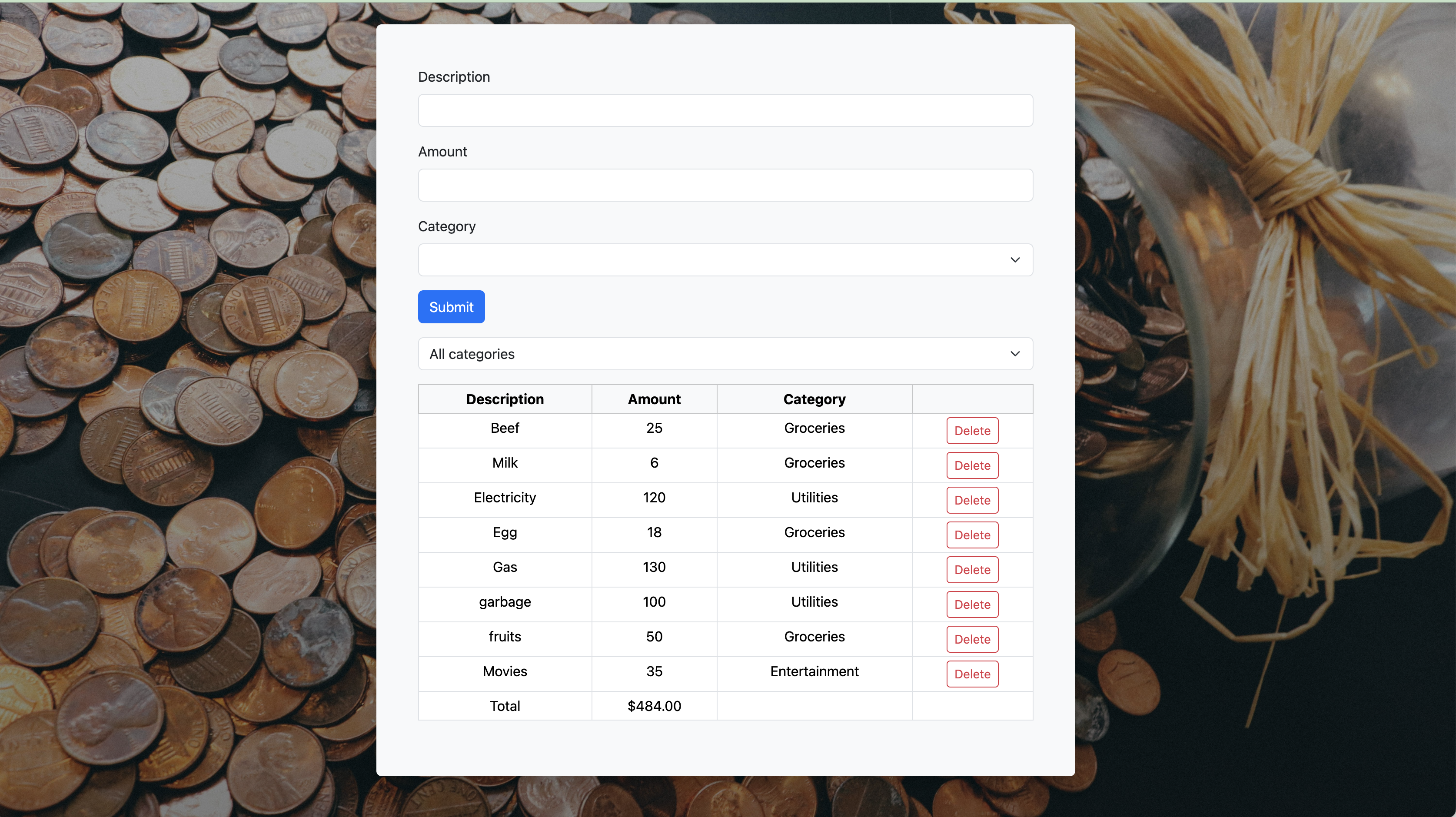 Image of Expenses Tracker