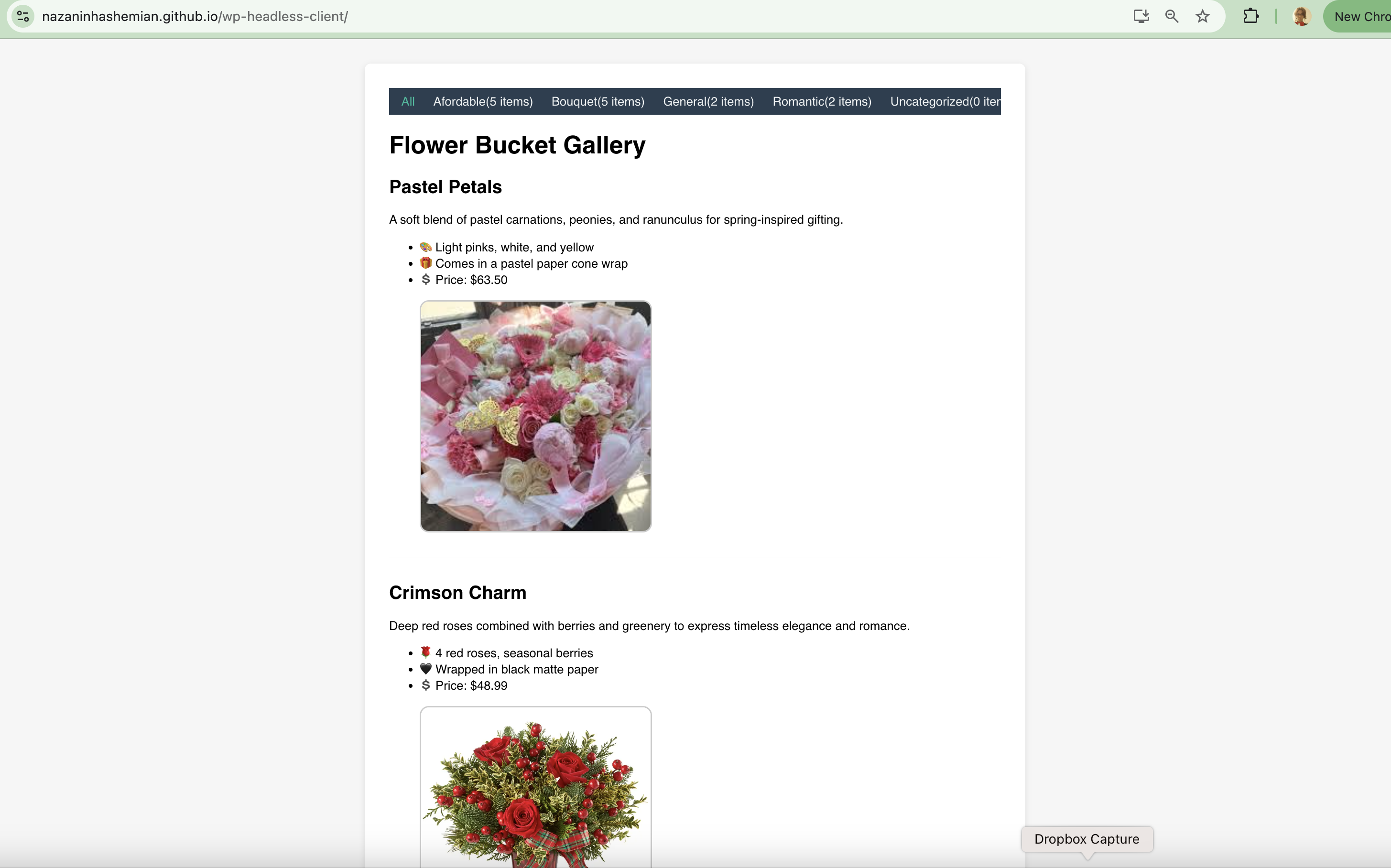 Image of Online Flower Shop - Headless WordPress & React